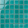 Mosaico de piscina de cor verde clássica de 6mm